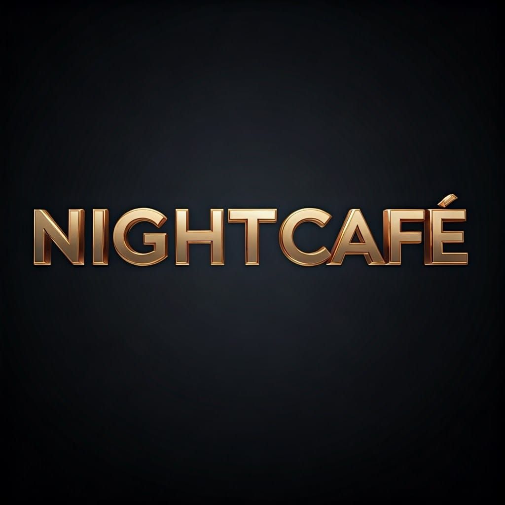 Nightcafe Golden Logo in 3D Render