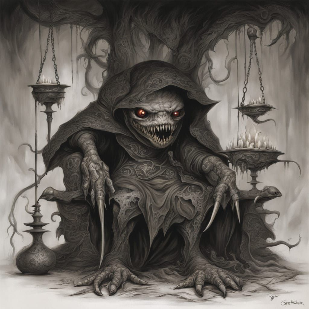 Dark Fantasy Art in a Grimdark Aesthetic