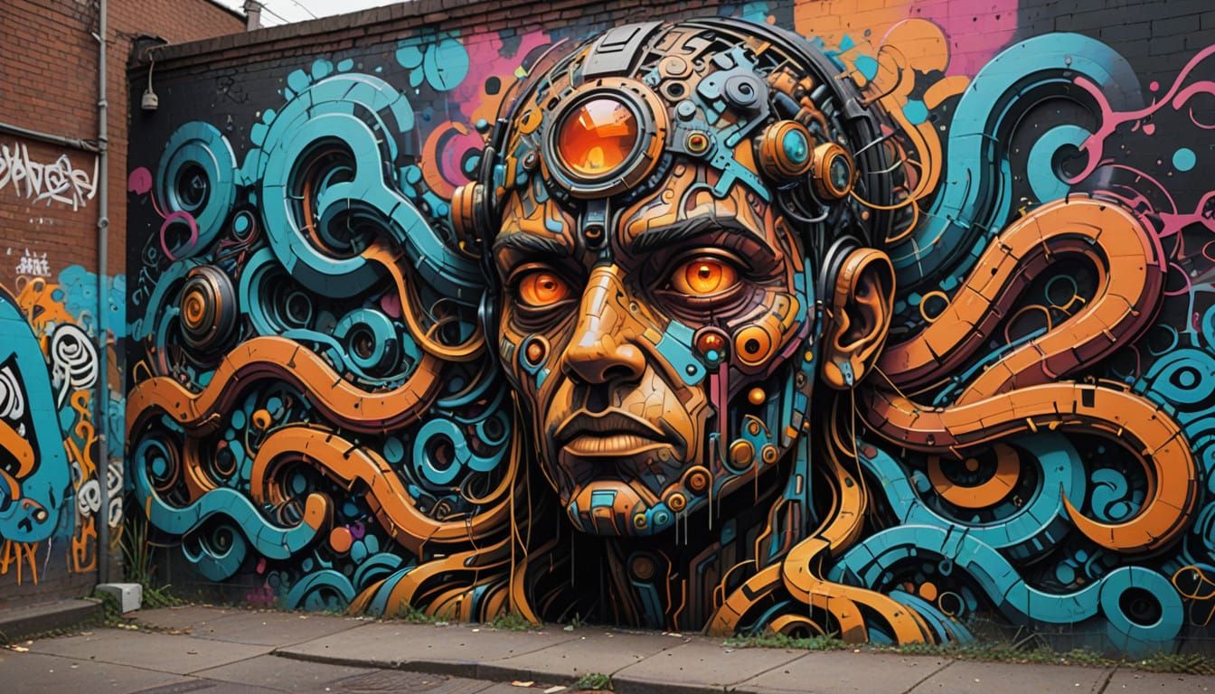 Mathematical Concept Unleashed in Futuristic Street Art
