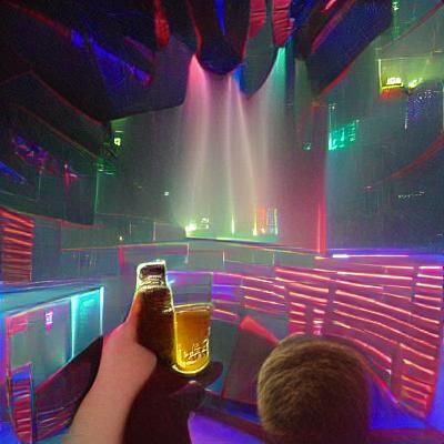 Drinking Beer in a Nightclub Scene