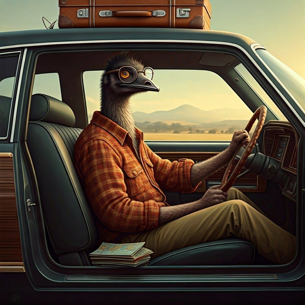 Emu Embarks on a Vintage Road Trip