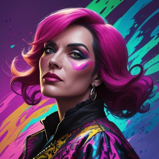 Marlene in Hyperrealistic Splash Art Style