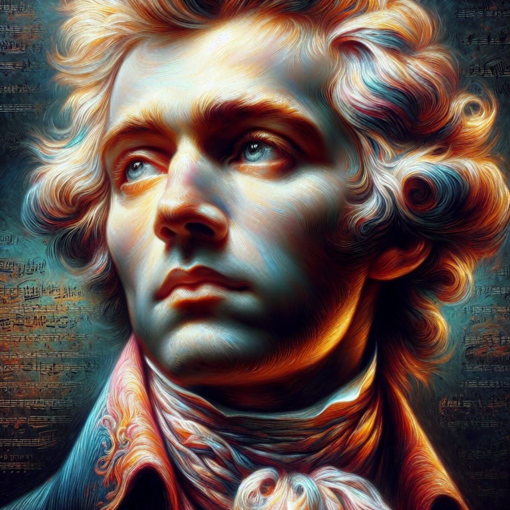 Passionate Composer: An 18th-Century Oil Painting