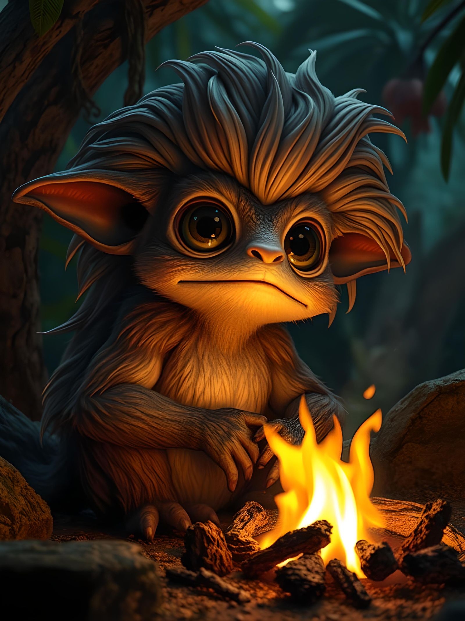 Desert Kobold Survivor in Pixar-Like 3D Rendering