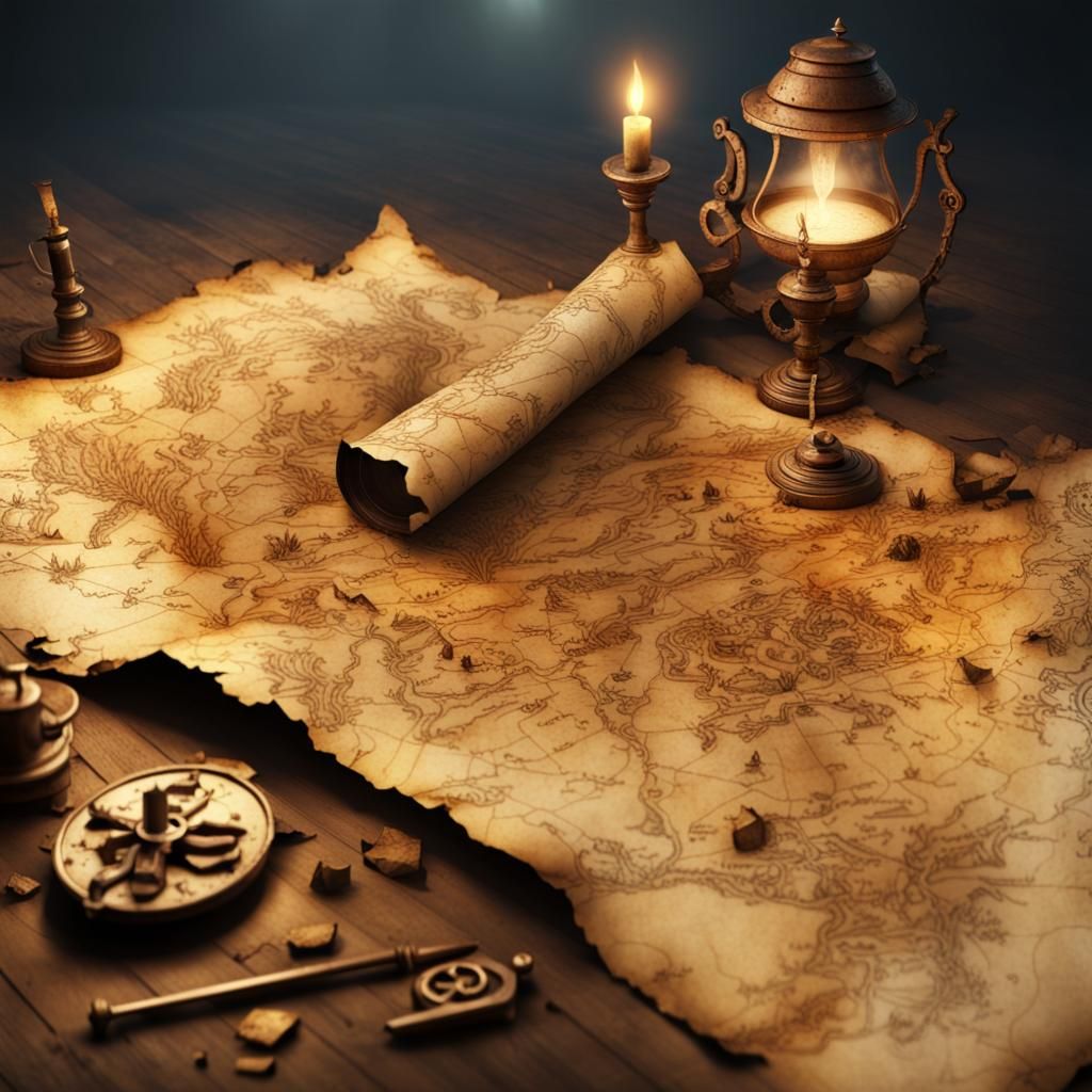 Surreal Treasure Map Photoillustration