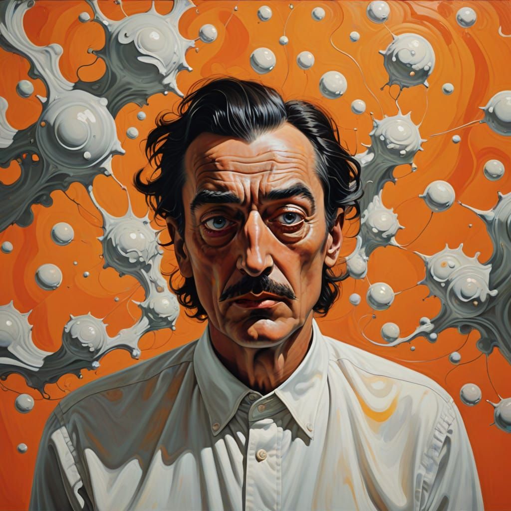 Man Lost in Surrealist Dreamscape