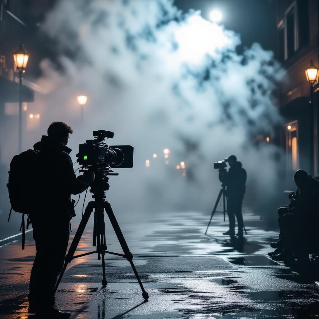 Epic Cinematic Film Still with Dramatic Lighting