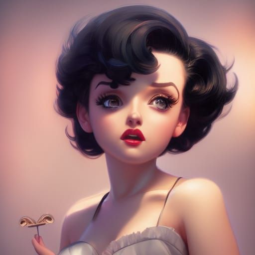 HD Betty Boop Portrait in Unreal Engine 5