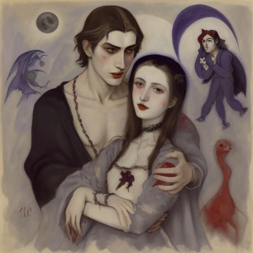 Vampire for Peace: Abstract Expressionist and Surrealist Sty...