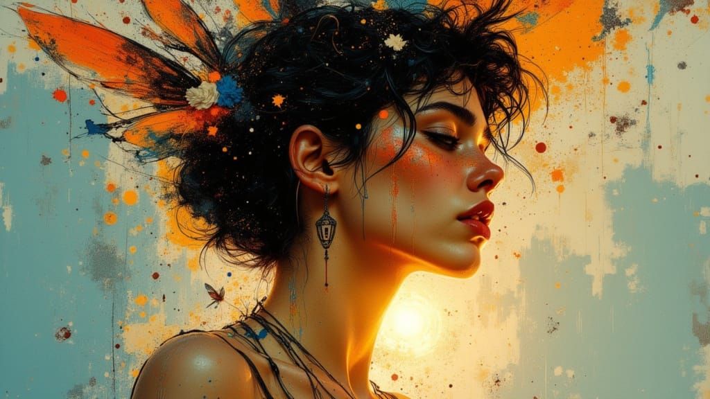 Melancholic Summer Portrait in Luminous Style