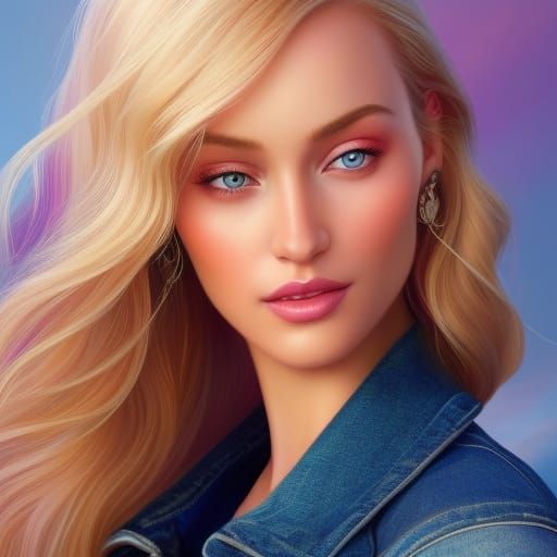 Detailed Portrait of a Beautiful Woman in Digital Art