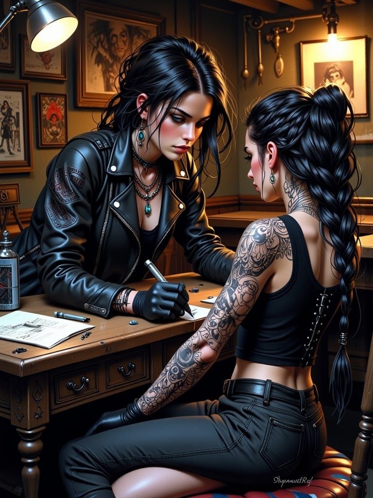 Intricate Tattoo Art: A Surrealist Reflection