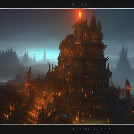 Dark Tower Fantasy Concept Art in 8K