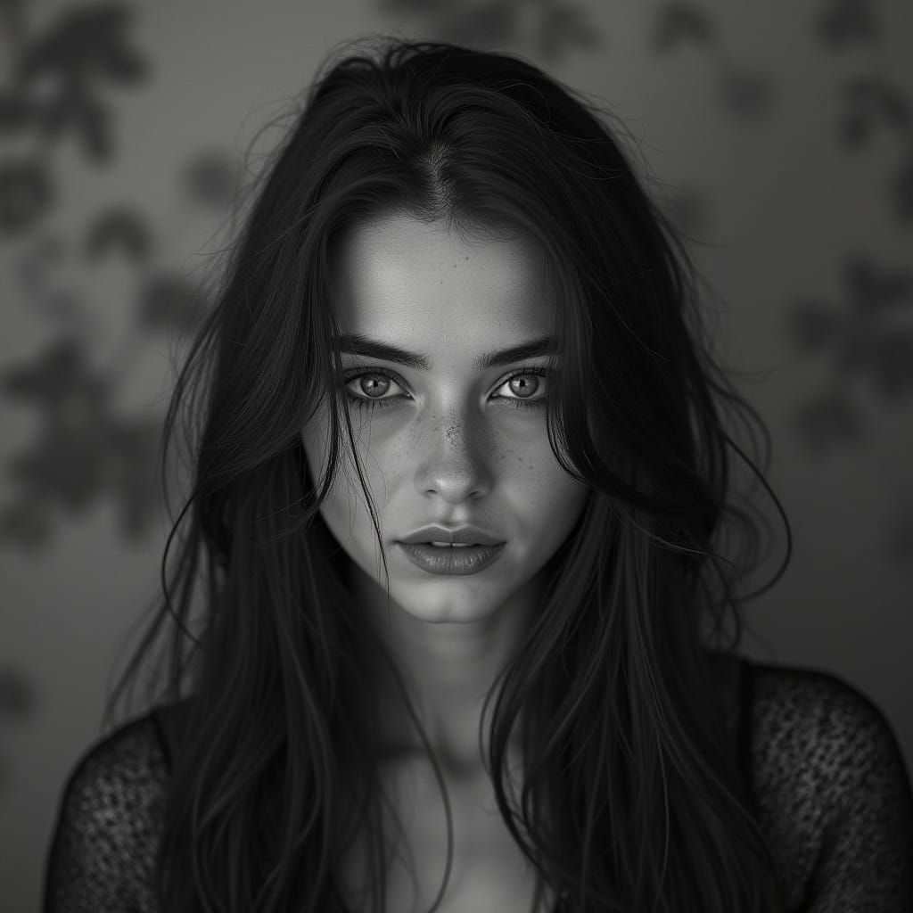 Supernatural Woman in Black and White