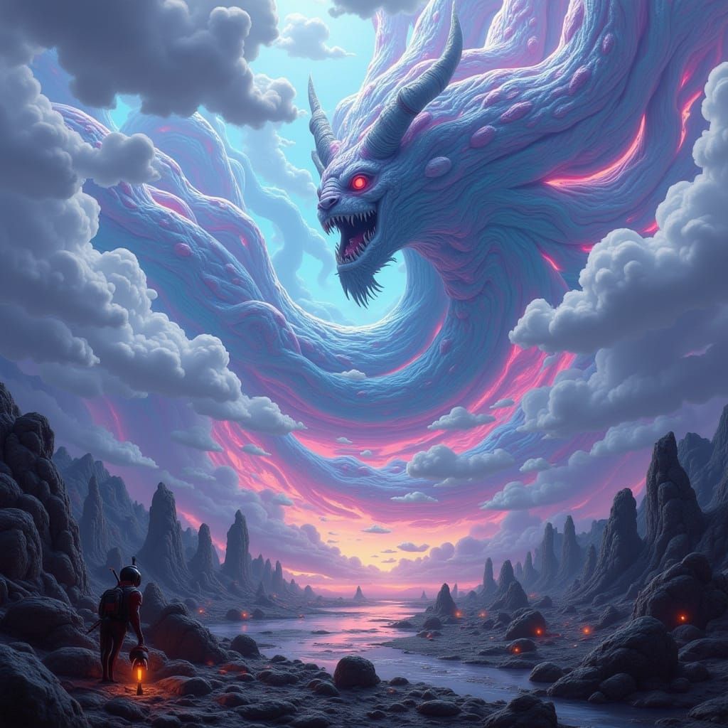 Fantasy Concept Art of a Wind-Swept Landscape