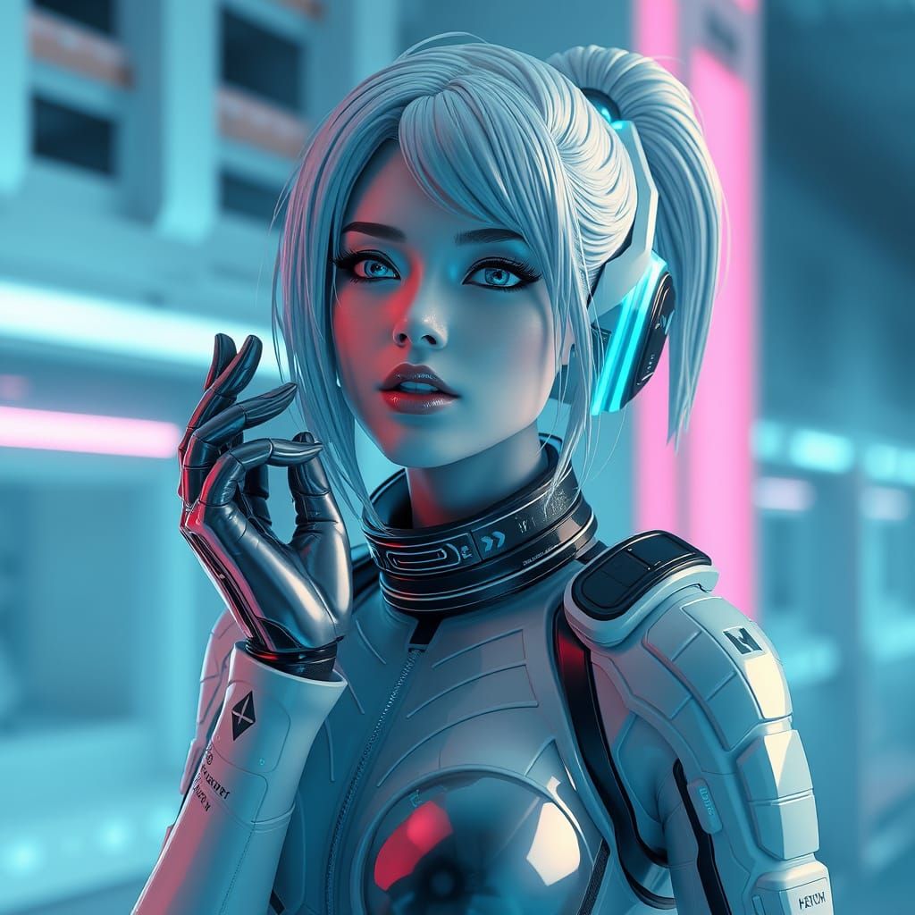 Futuristic Woman in Sci-Fi Plasticine Style