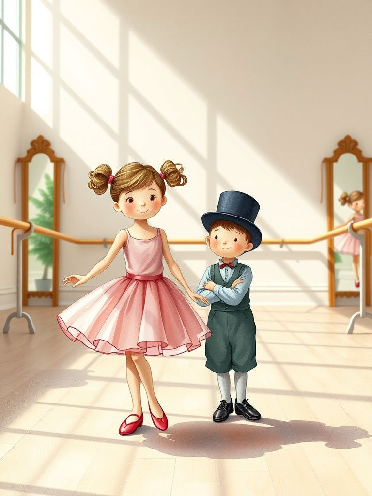 Whimsical Children's Dance Studio in Storybook Style