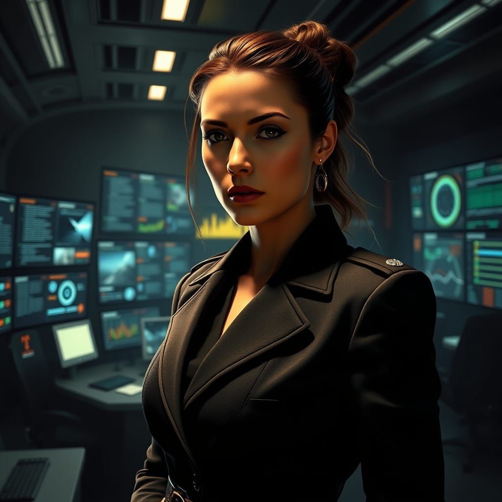 Futuristic Spymaster in Stealth Mode