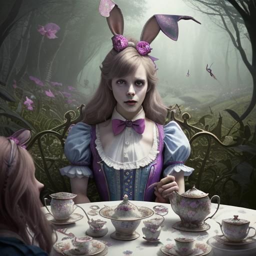 Alice in Wonderland Tea Party: Digital Matte Painting