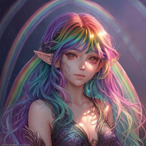 Magical Elves Glowing Under Cosmic Moonlight