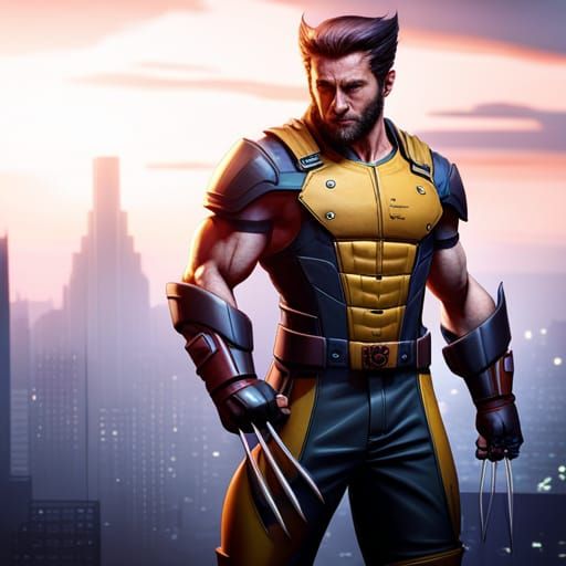 Wolverine in Tactical Armor: Detailed Matte Painting