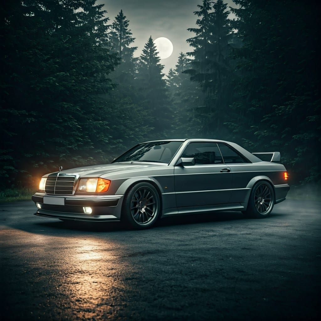 Moonlit Muscle Car Majesty
