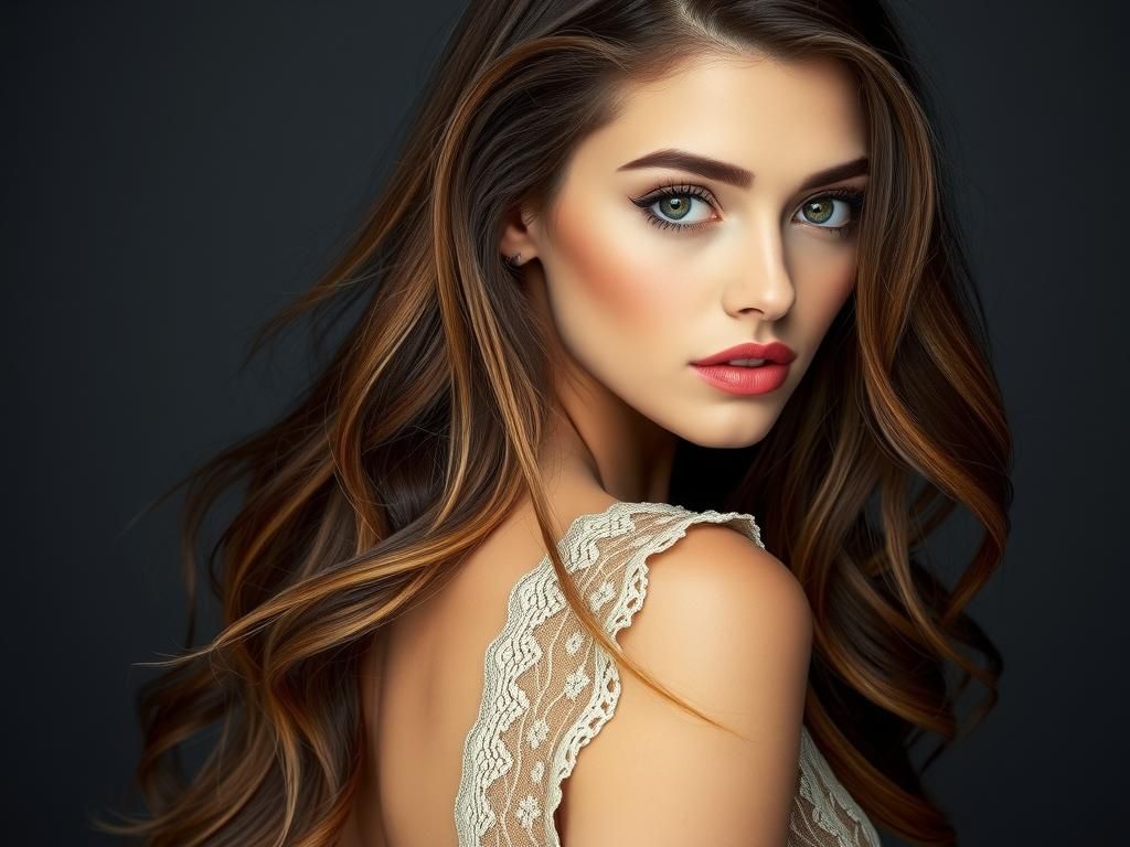 Ethereal High Fashion Beauty in Lush Waves