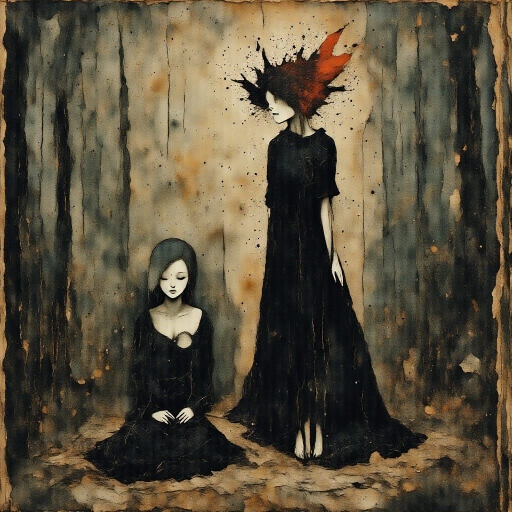 Witch Queen of the Ether Realm: Cyberpunk Graveyard