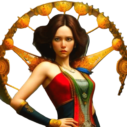 Fractal Celtic Hair Mosaic in Photorealistic Style