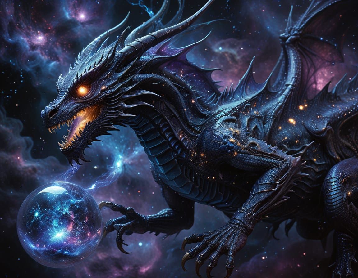 Luminescent Dragon of Cosmic Mythic Proportions