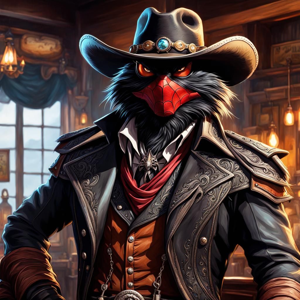 Masked Bandit In A Spider Man Mask...