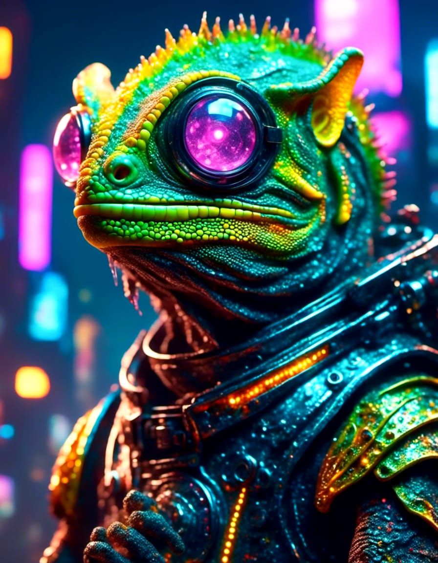 Neopunk Chameleon