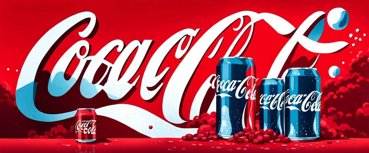 Coca-Cola Cans in a Red Monochrome Setting