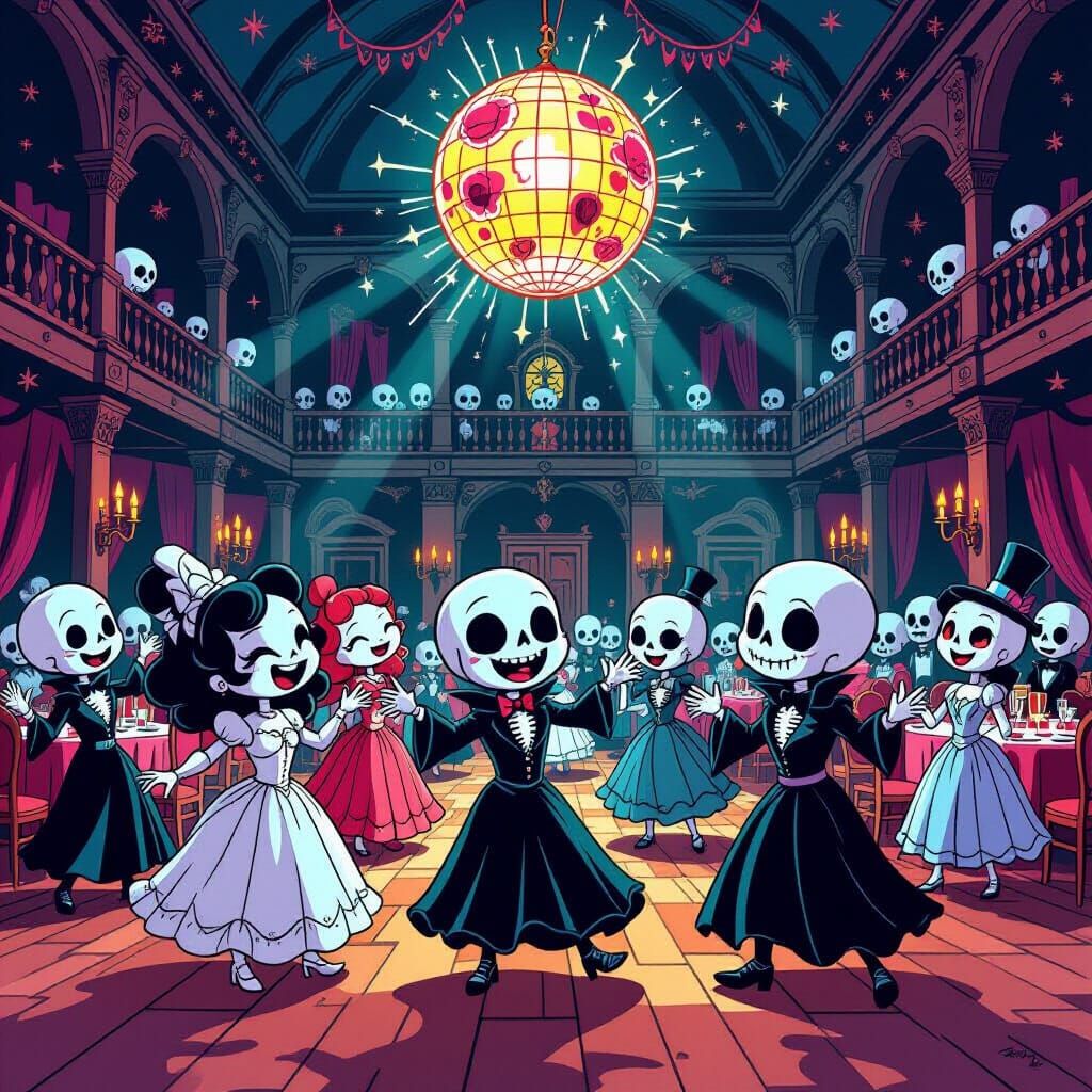 Adorable Undead Dance at Haunted New Year's Eve Ball