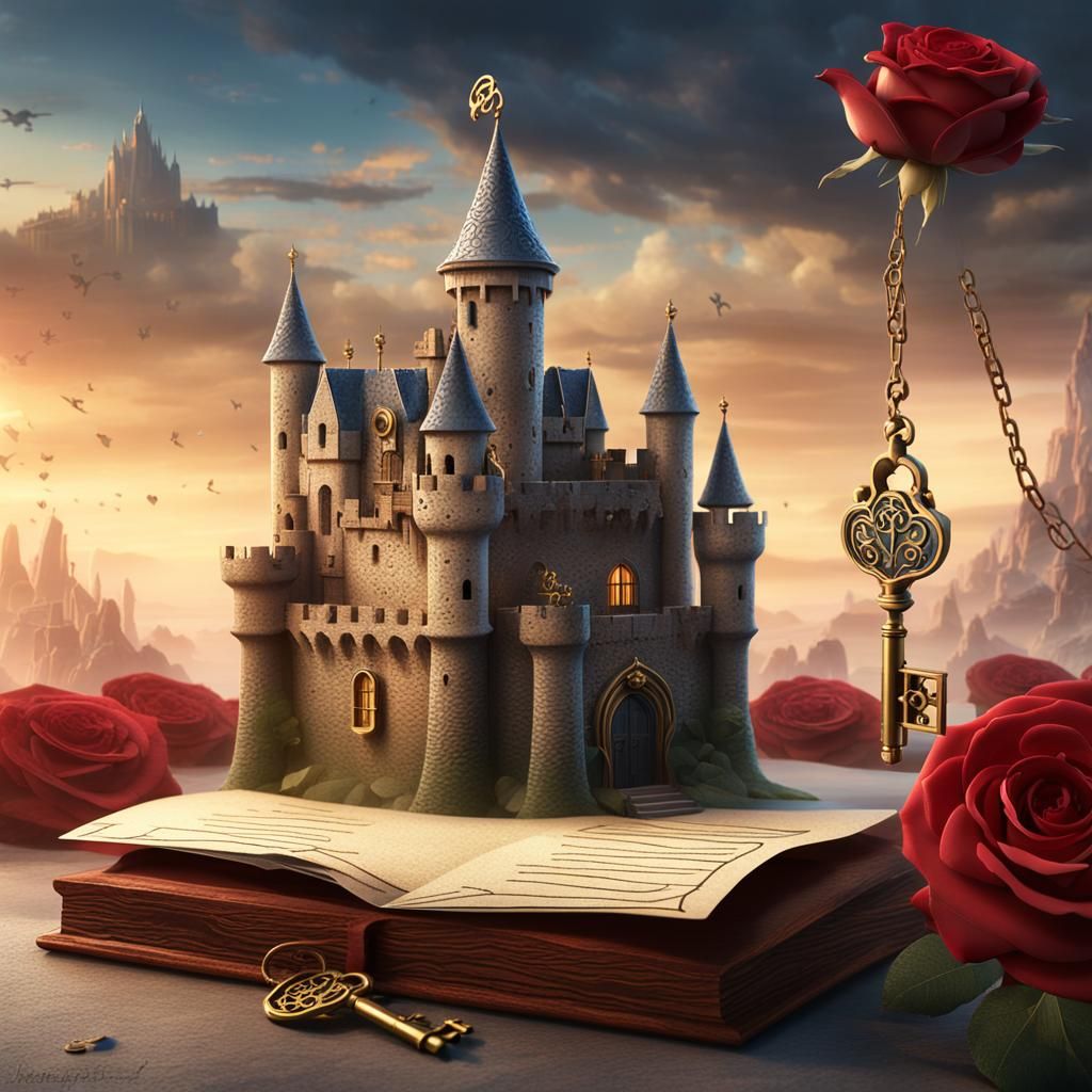 Fairytale Castle Built from Rose and Jewelry