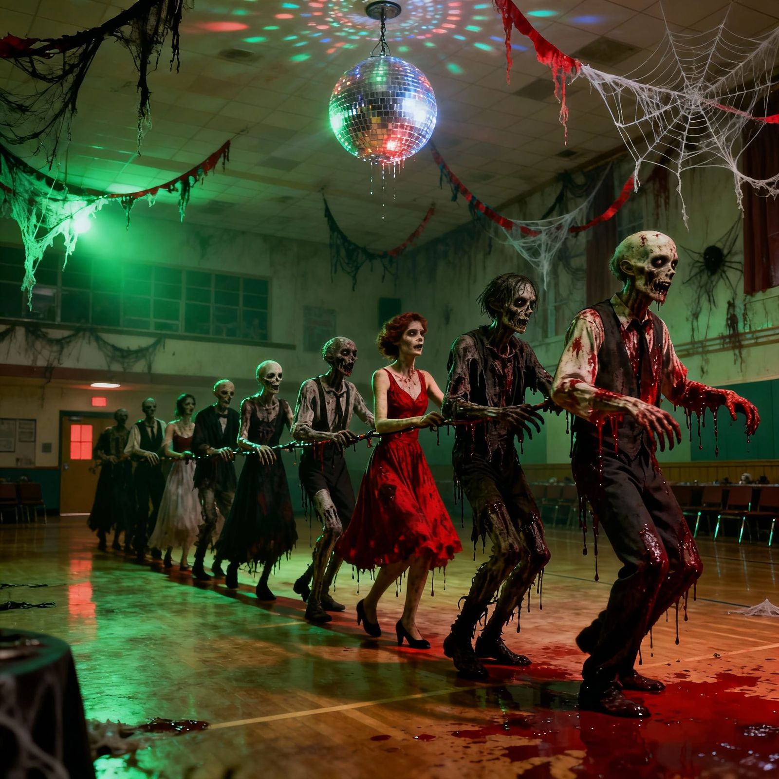 Zombie Conga Line at Macabre Prom