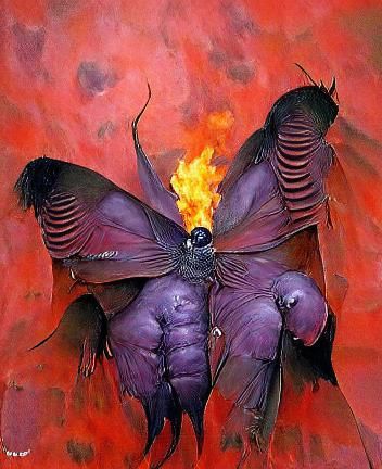 Infernal Butterfly Demon in Barlowe Style