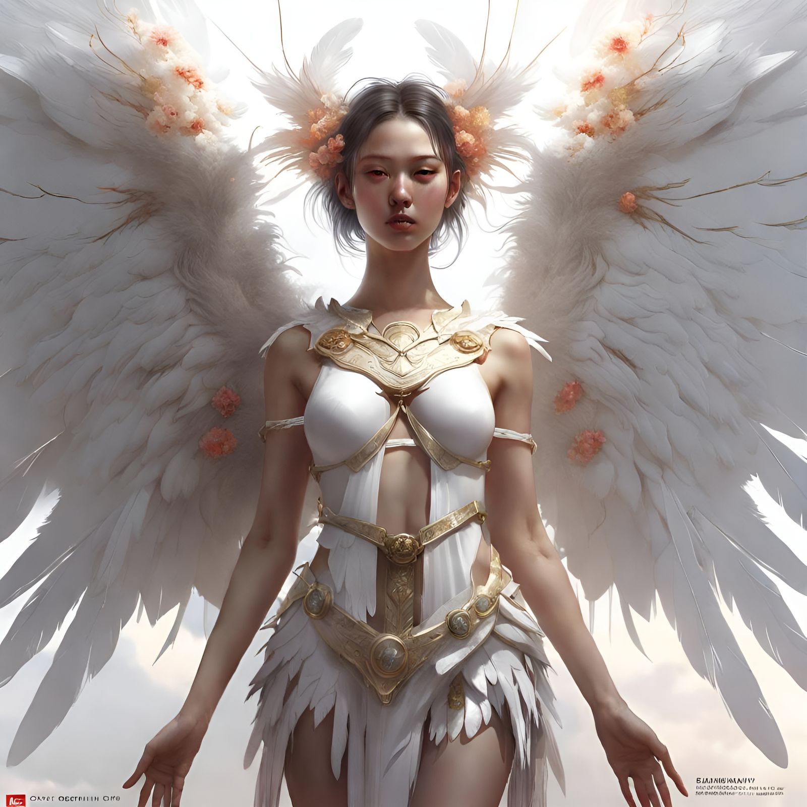 Angelic Seraphim Girl in Holy Light