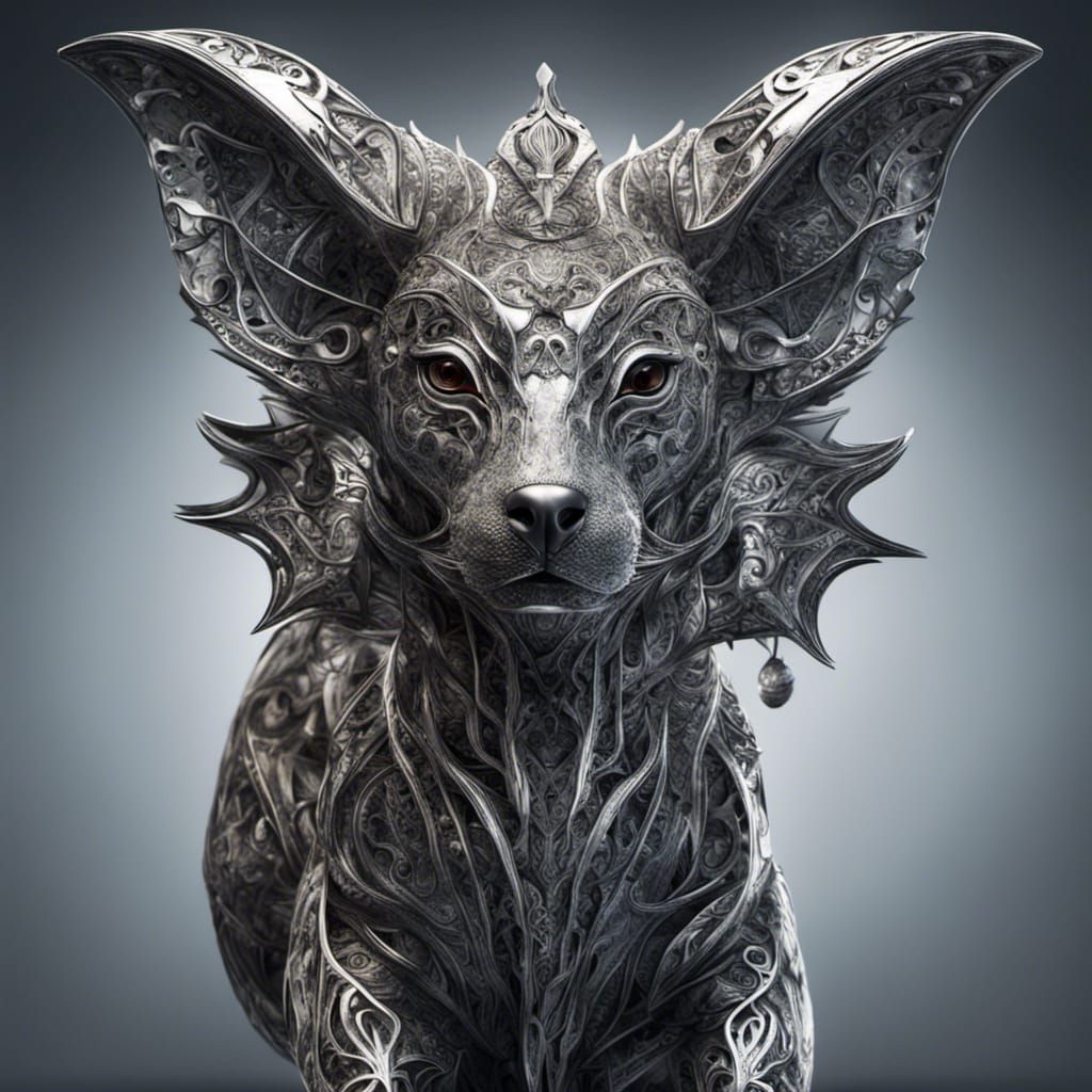 Midnight Glass Animal in Hyperrealistic Digital Art