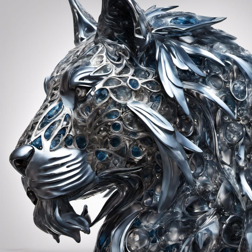 Glass Animal Sculpture with Midnight Coloring