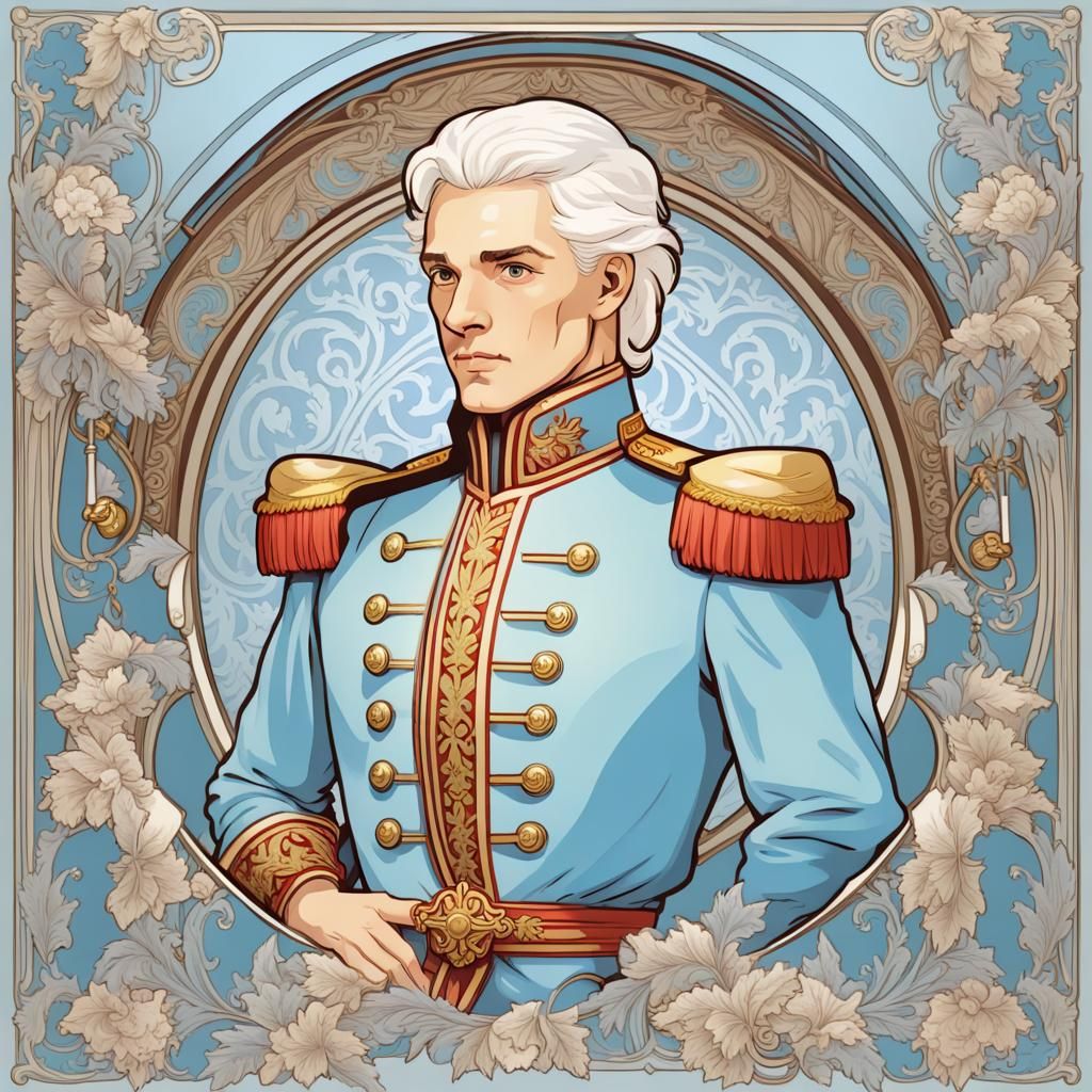 Nutcracker Prince in Art Nouveau Style