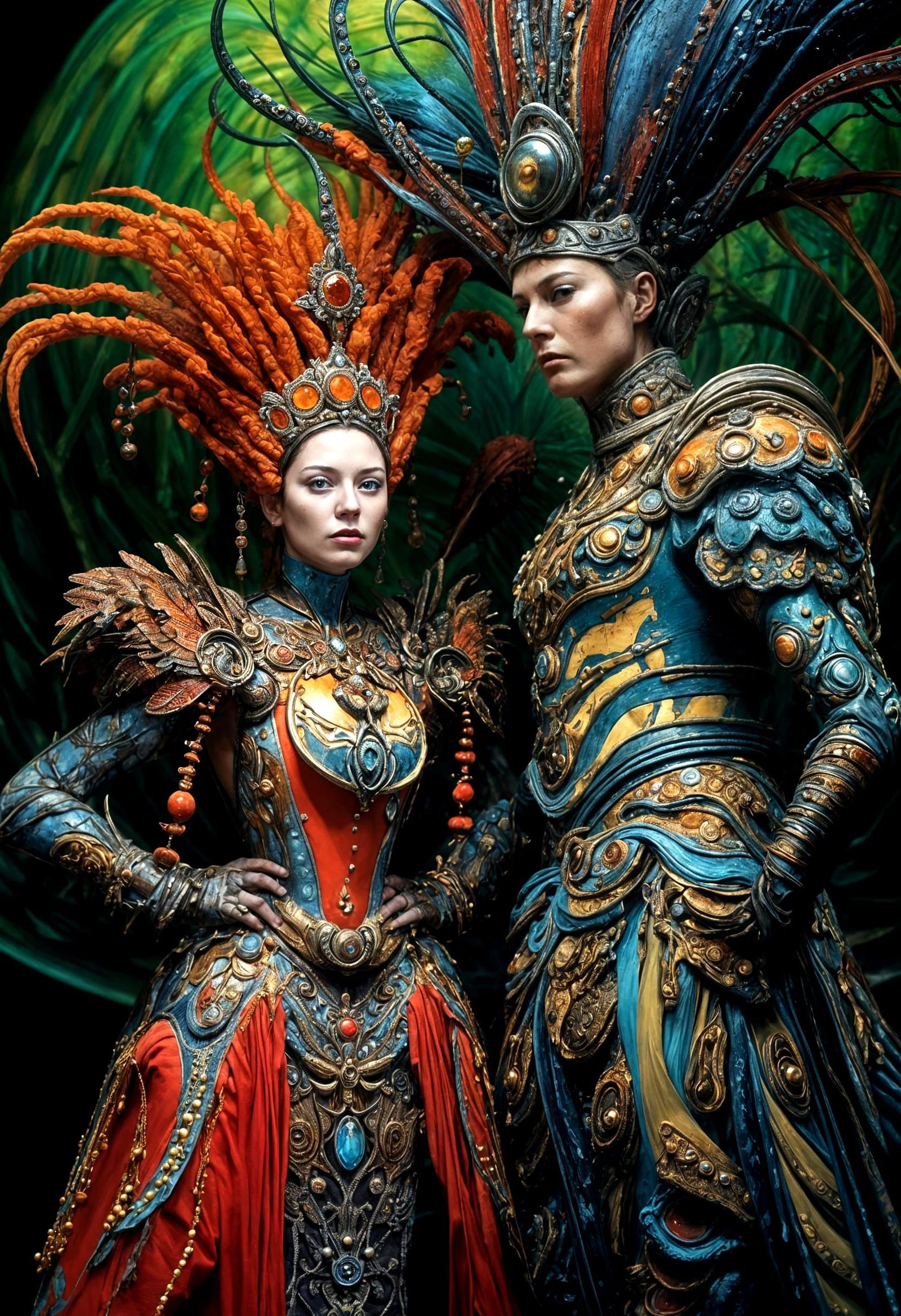 Abstract Alien Portrait in Hyperrealistic Style