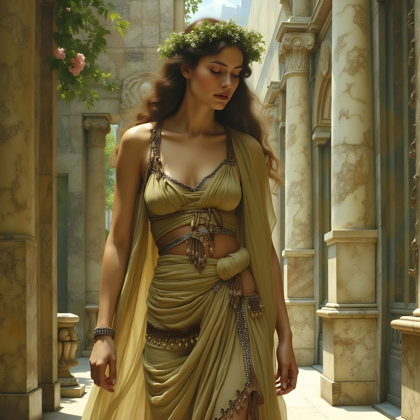 Urban Dryad in Greek Dress