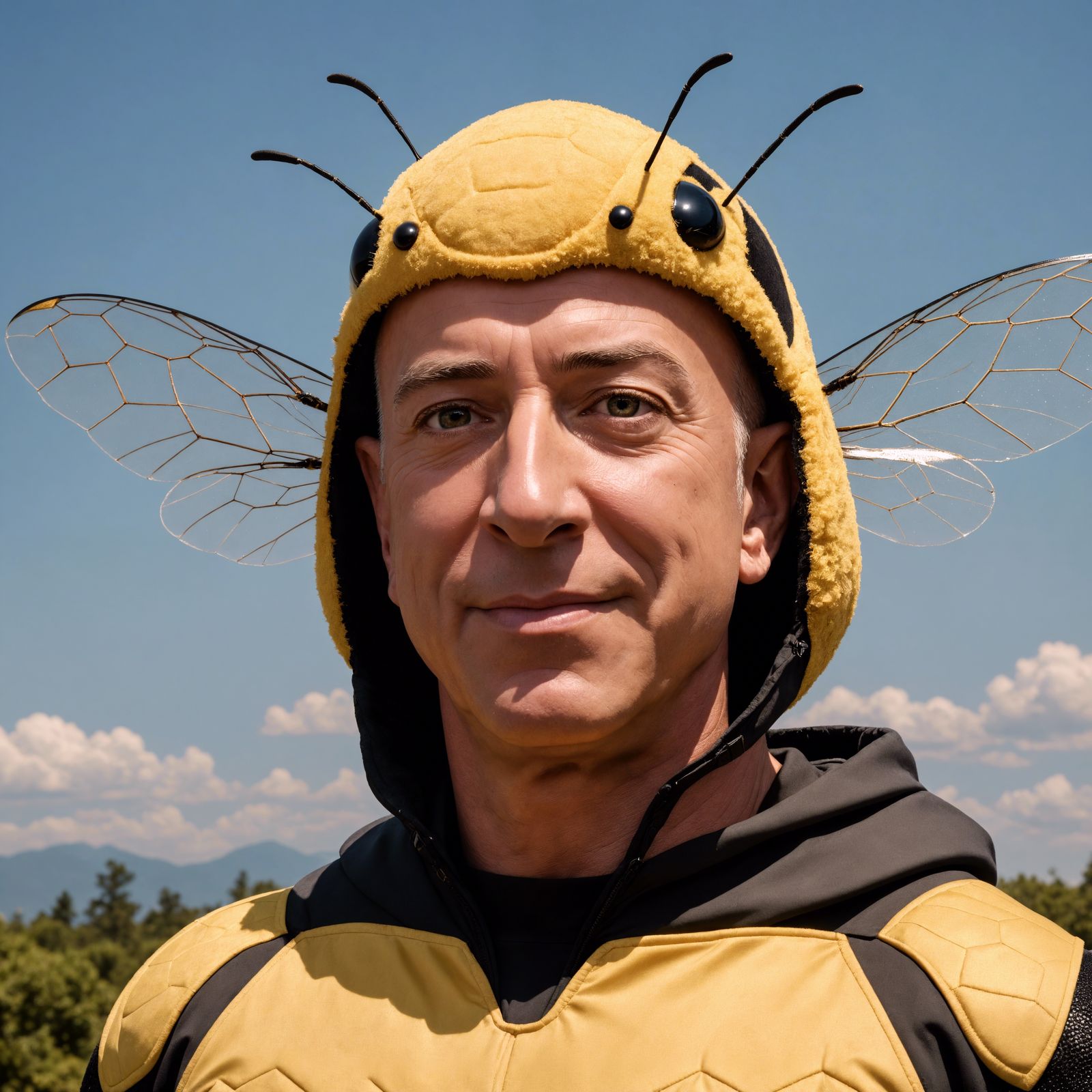 Bee Costume Portrait on Sunny Day