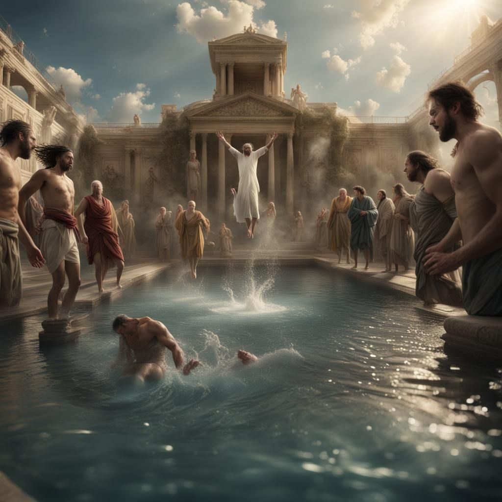 Biblical Healing Pool: Men Seek Miraculous Cure