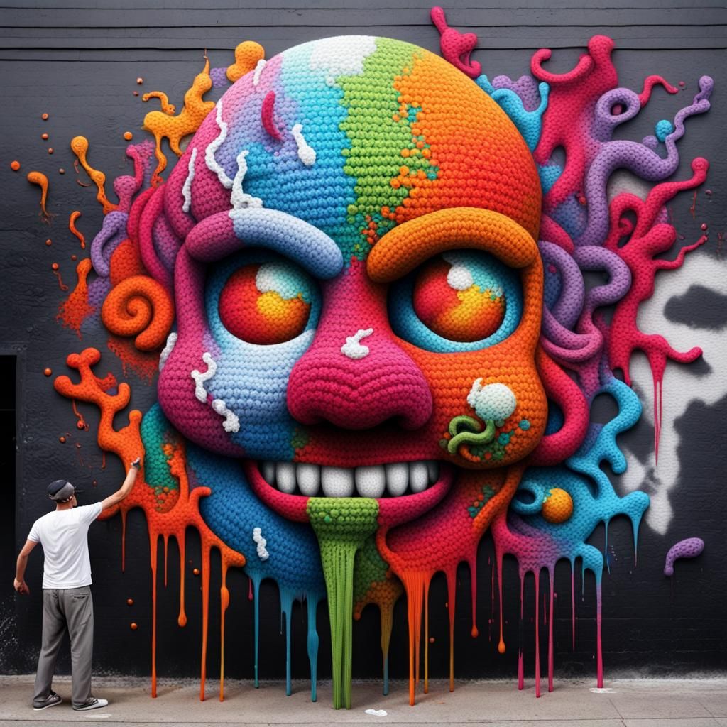 Crochet World: Graffiti Art in Ultra Detail