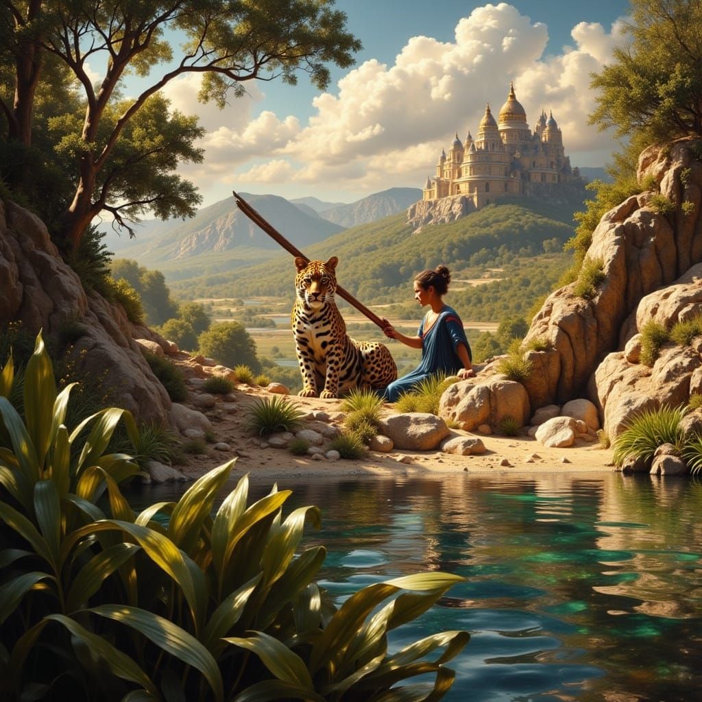 El Dorado Discovery by Conquistadors: Matte Painting