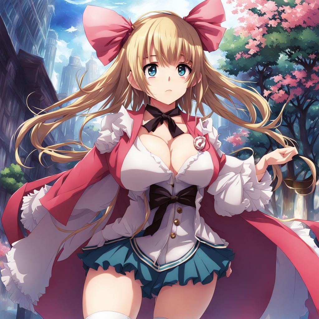 Anime Girl Portrait in Manga Style