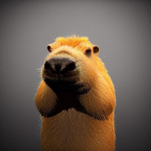Drippy Capybara: 3D Rendered Artstation Style