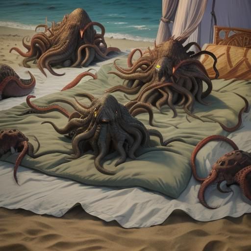 Horrifying Cthulhu-esque Nightmares on a Beach